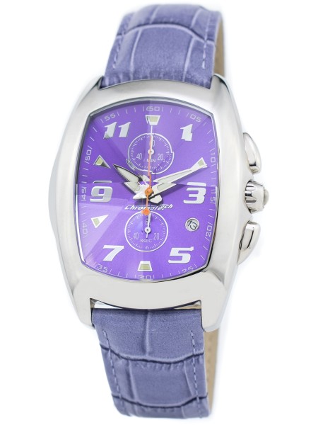 Chronotech CT7468-08 ladies' watch, real leather strap