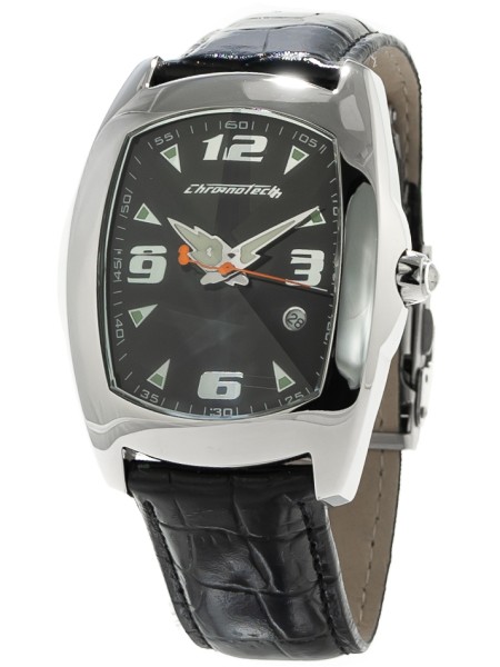 Chronotech CT7504-02 men's watch, real leather strap