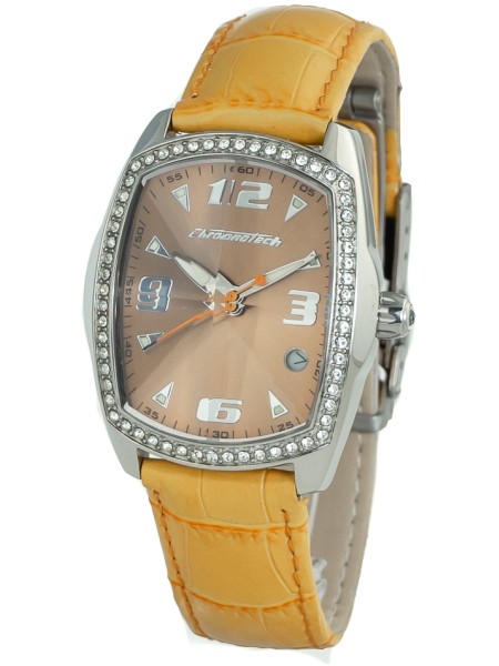 Chronotech CT7504LS-06 γυναικείο ρολόι, με λουράκι real leather