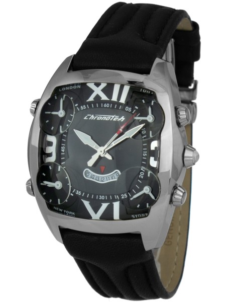 Chronotech CT7677M-02 Herrenuhr, real leather Armband