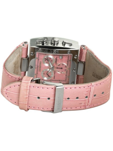 Chronotech CT7686L-03 ladies' watch, real leather strap