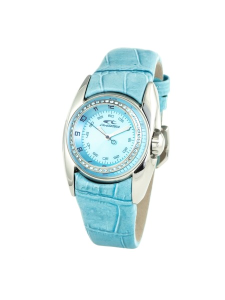 Chronotech CT7704LS-01 ladies' watch, real leather strap
