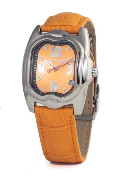 Chronotech CT7274L-06 ladies' watch, real leather strap