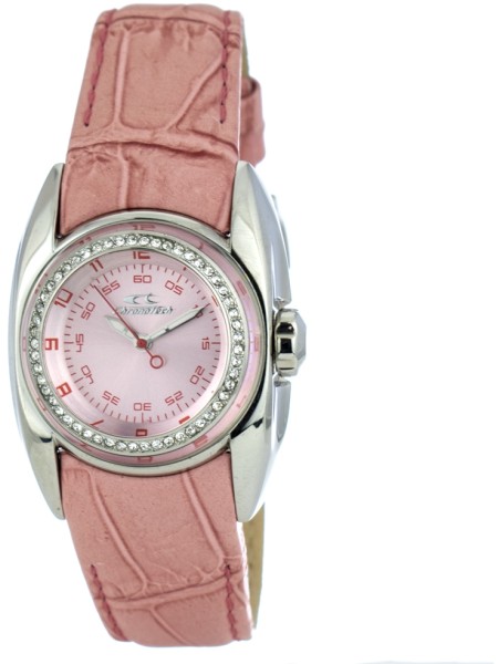 Chronotech CT7704LS-07 Relógio para mulher, pulseira de cuero real