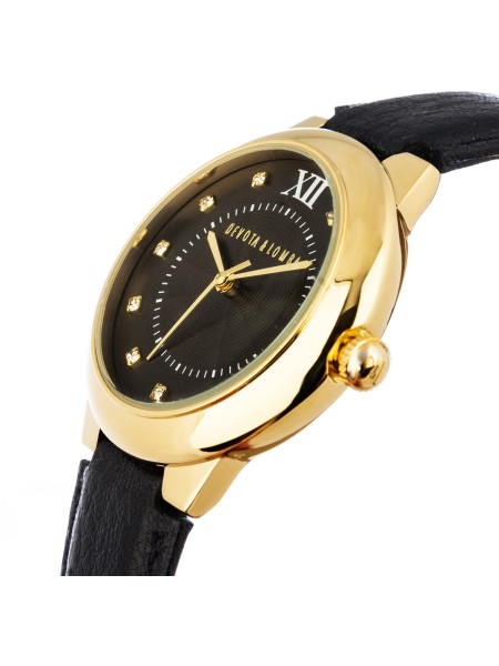 Devota & Lomba DL006W-02BLAC dámske hodinky, remienok real leather