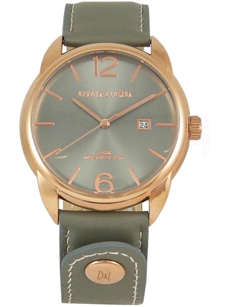 Devota & Lomba DL009M-03GRGR men's watch, cuir véritable strap