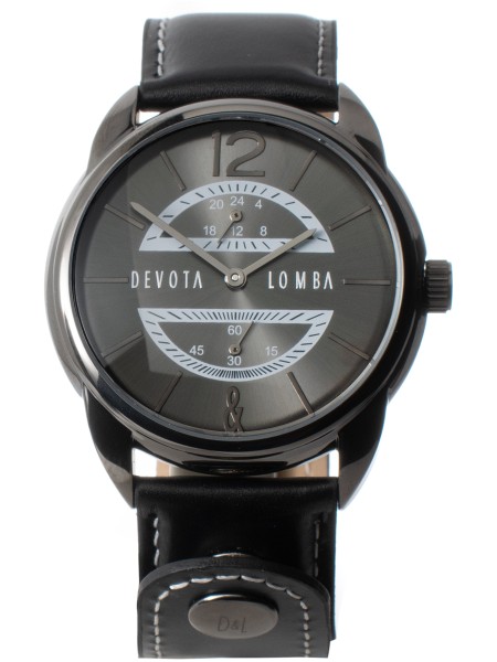 Devota & Lomba DL009MMF-01BK herrklocka, äkta läder armband