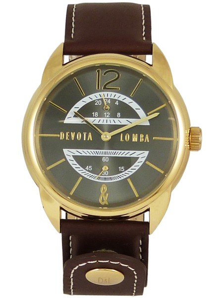 Devota & Lomba DL009MMF-02BR men's watch, real leather strap