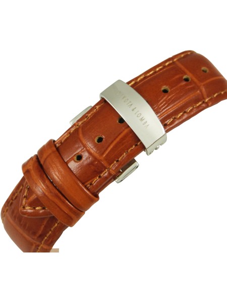 Devota & Lomba DL014ML-01BRW men's watch, cuir véritable strap