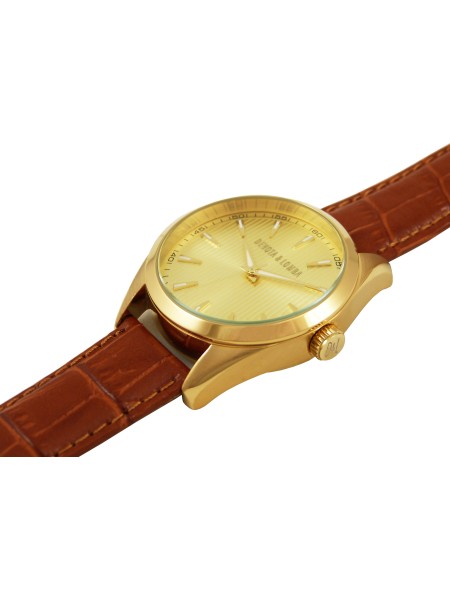 Devota & Lomba DL014ML-02BRG men's watch, real leather strap