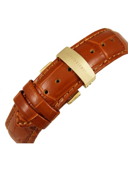 Devota & Lomba DL014ML-02BRG herrklocka, äkta läder armband