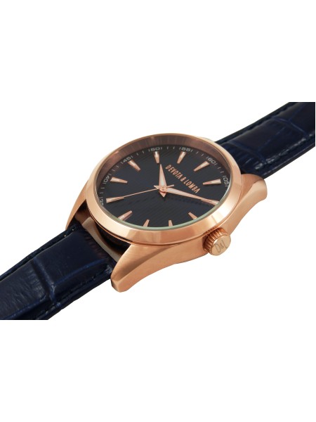 Devota & Lomba DL014ML-03BLB men's watch, real leather strap