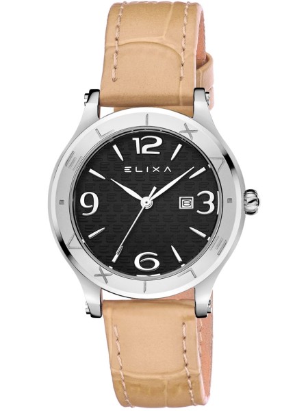 Elixa E110-L444 γυναικείο ρολόι, με λουράκι real leather