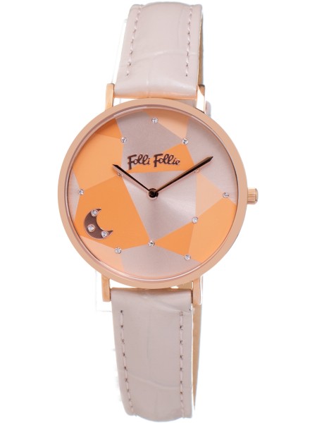 Folli Follie WF19R016SSGPI Relógio para mulher, pulseira de cuero real