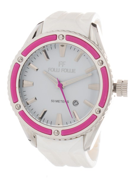 Folli Follie WF0T027ZDP Relógio para mulher, pulseira de silicona