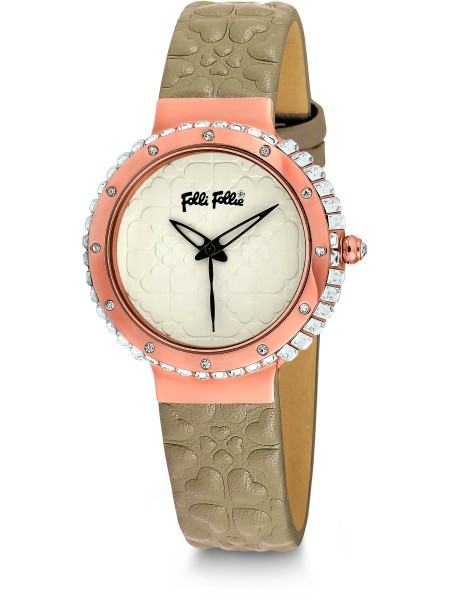 Folli Follie WF13B032SP Relógio para mulher, pulseira de cuero real