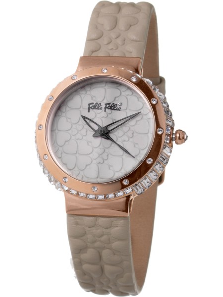 Folli Follie WF13B032SPI Relógio para mulher, pulseira de cuero real
