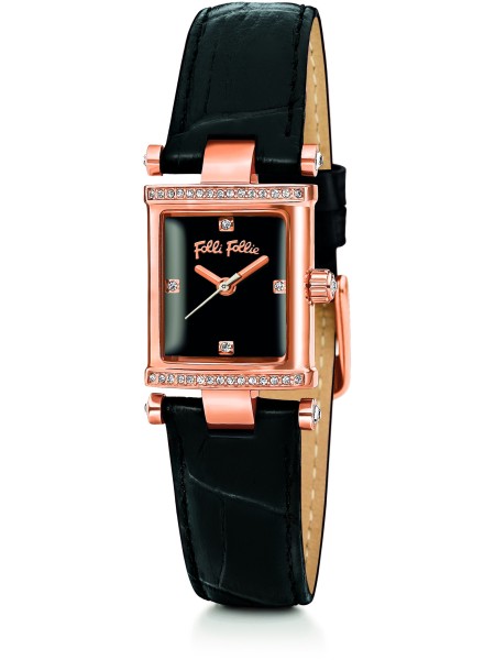 Folli Follie WF13B037SSS Relógio para mulher, pulseira de cuero real