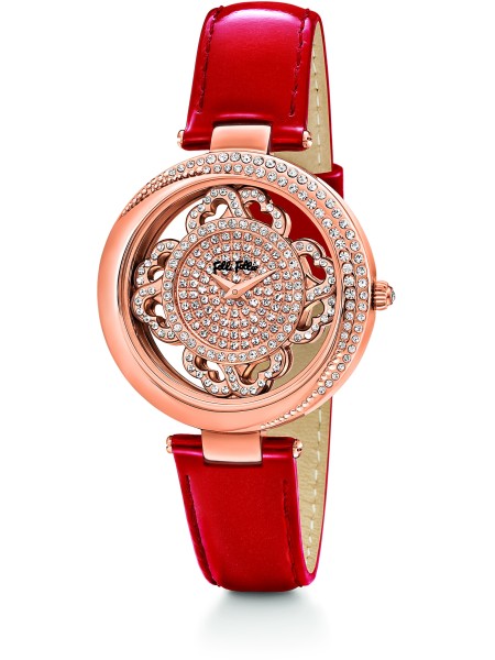 Folli Follie WF13B043SSR γυναικείο ρολόι, με λουράκι real leather