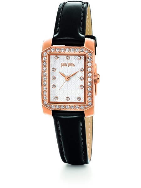 Folli Follie WF13B053SSS Relógio para mulher, pulseira de cuero real