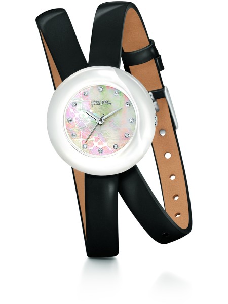 Folli Follie WF13F030SSK Relógio para mulher, pulseira de cuero real