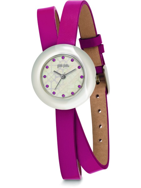 Folli Follie WF13F030SSP Relógio para mulher, pulseira de cuero real