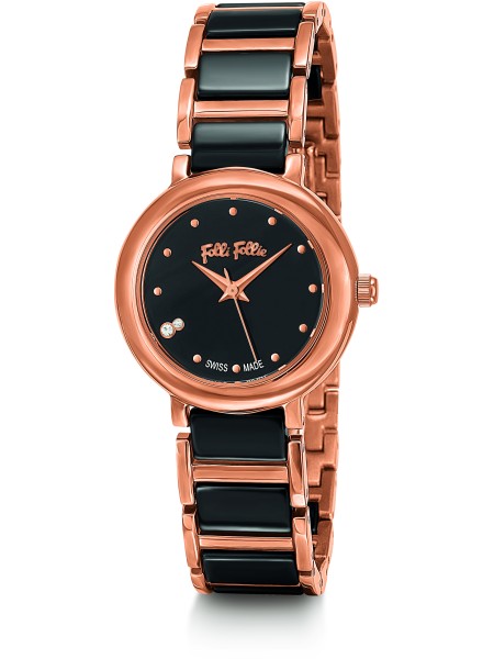 Folli Follie WF15R011BSK Relógio para mulher, pulseira de acero inoxidable