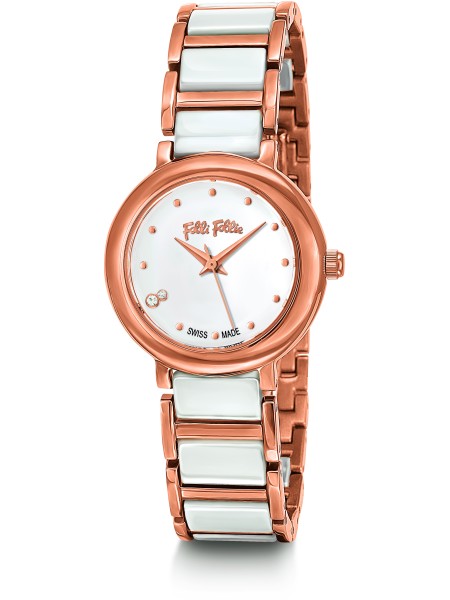 Folli Follie WF15R011BSW Relógio para mulher, pulseira de acero inoxidable