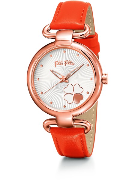 Folli Follie WF15R029SPW Relógio para mulher, pulseira de cuero real