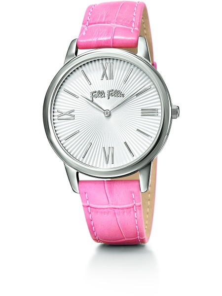 Folli Follie WF15T033SPW Relógio para mulher, pulseira de cuero real