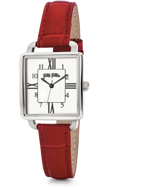 Folli Follie WF19T005SPW Relógio para mulher, pulseira de cuero real
