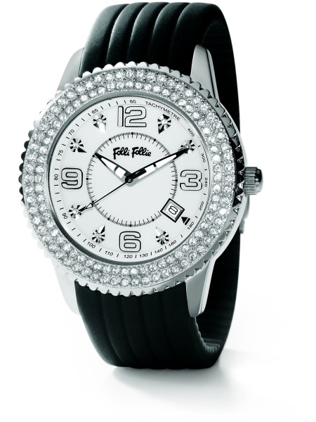 Folli Follie WF5T045ZTW Relógio para mulher, pulseira de silicona