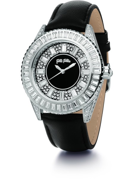 Folli Follie WF0A030SSK γυναικείο ρολόι, με λουράκι real leather