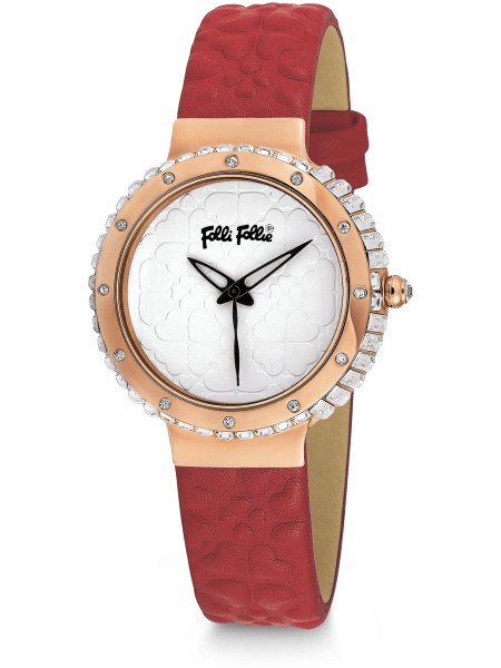 Folli Follie WF13B032SPR Relógio para mulher, pulseira de cuero real