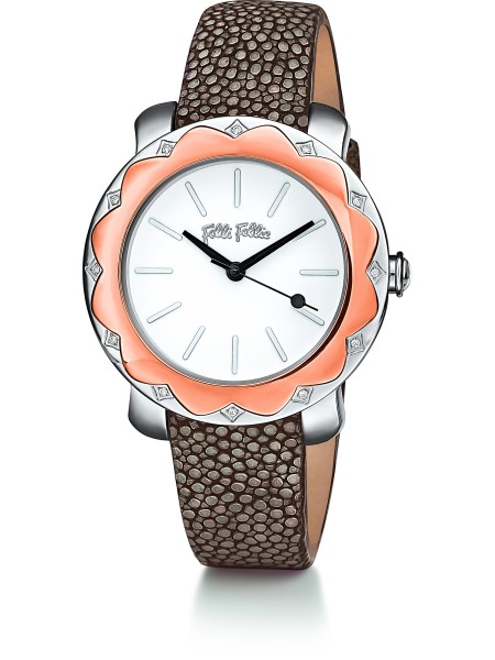 Folli Follie WF14A002SPM γυναικείο ρολόι, με λουράκι real leather