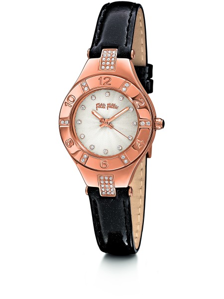 Folli Follie WF14B004SS Relógio para mulher, pulseira de cuero real