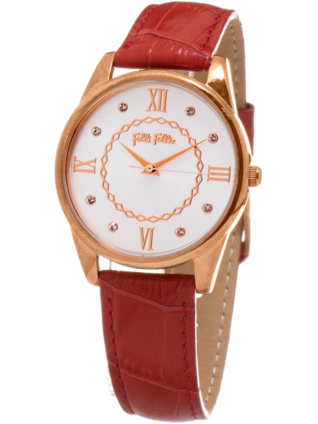 Folli Follie WF16R016SSR Relógio para mulher, pulseira de cuero real