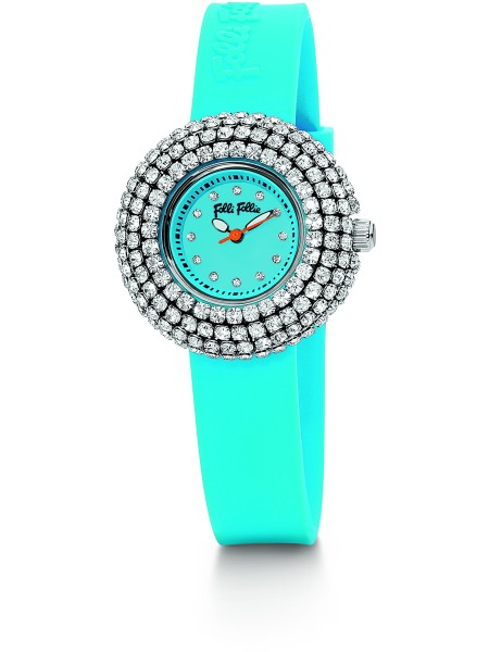 Folli Follie WF2P010ZSL Relógio para mulher, pulseira de silicona