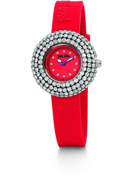 Folli Follie WF2P010ZSR Relógio para mulher, pulseira de silicona