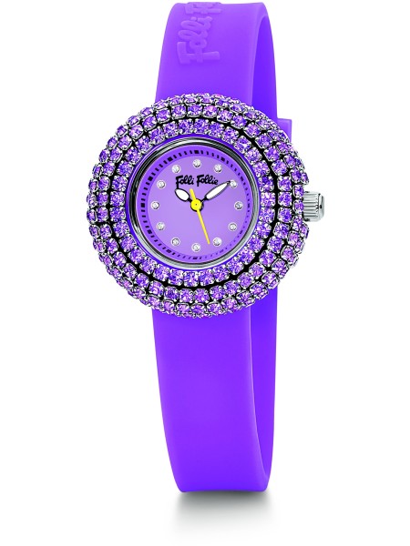 Folli Follie WF2P010ZSV Relógio para mulher, pulseira de silicona