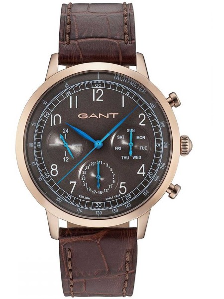 Gant W71204 men's watch, cuir véritable strap