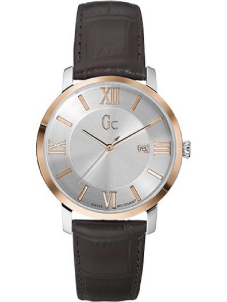 Gc X60019G1S men's watch, real leather strap