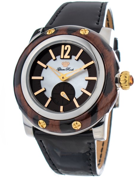 Glam Rock GR10023 Relógio para mulher, pulseira de cuero real