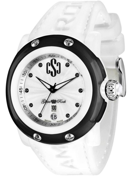 Glam Rock GR62009 Relógio para mulher, pulseira de silicona