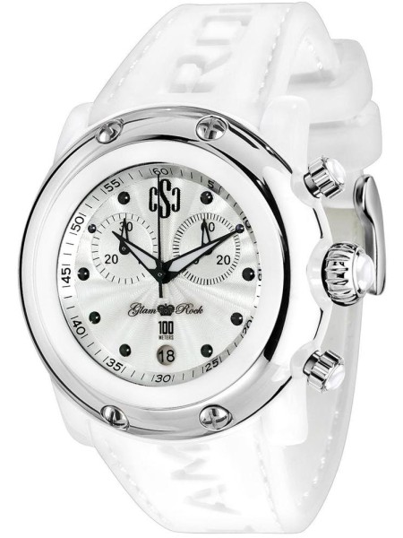 Glam Rock GR62117 Relógio para mulher, pulseira de silicona