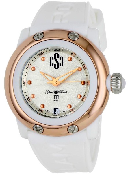 Glam Rock GR64004 Relógio para mulher, pulseira de silicona