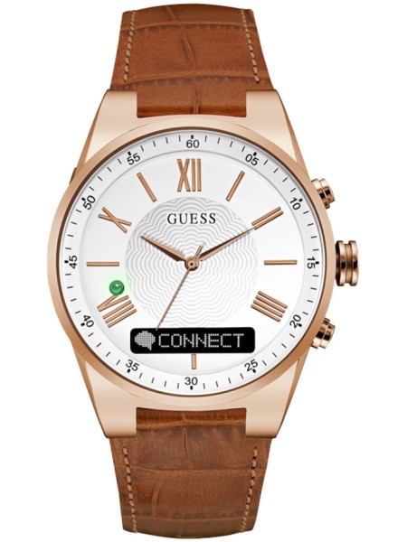 Guess C0002MB4 men's watch, real leather strap