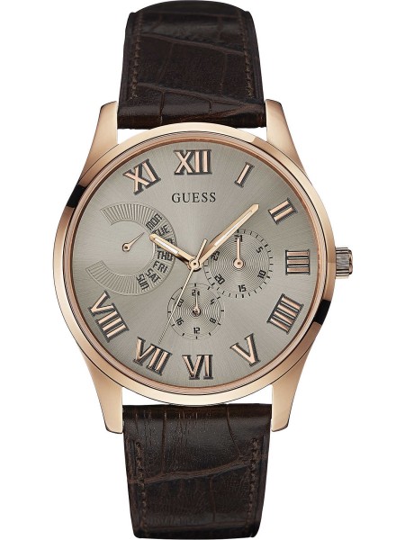 Guess W0608G1 men's watch, synthetic leather strap