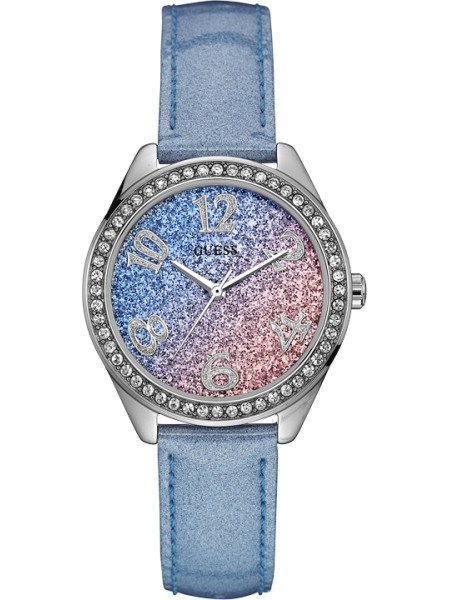 Guess W0754L1 Relógio para mulher, pulseira de cuero sintético