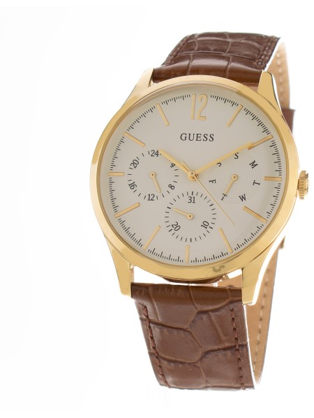 Guess W1041G2 Herrenuhr, real leather Armband